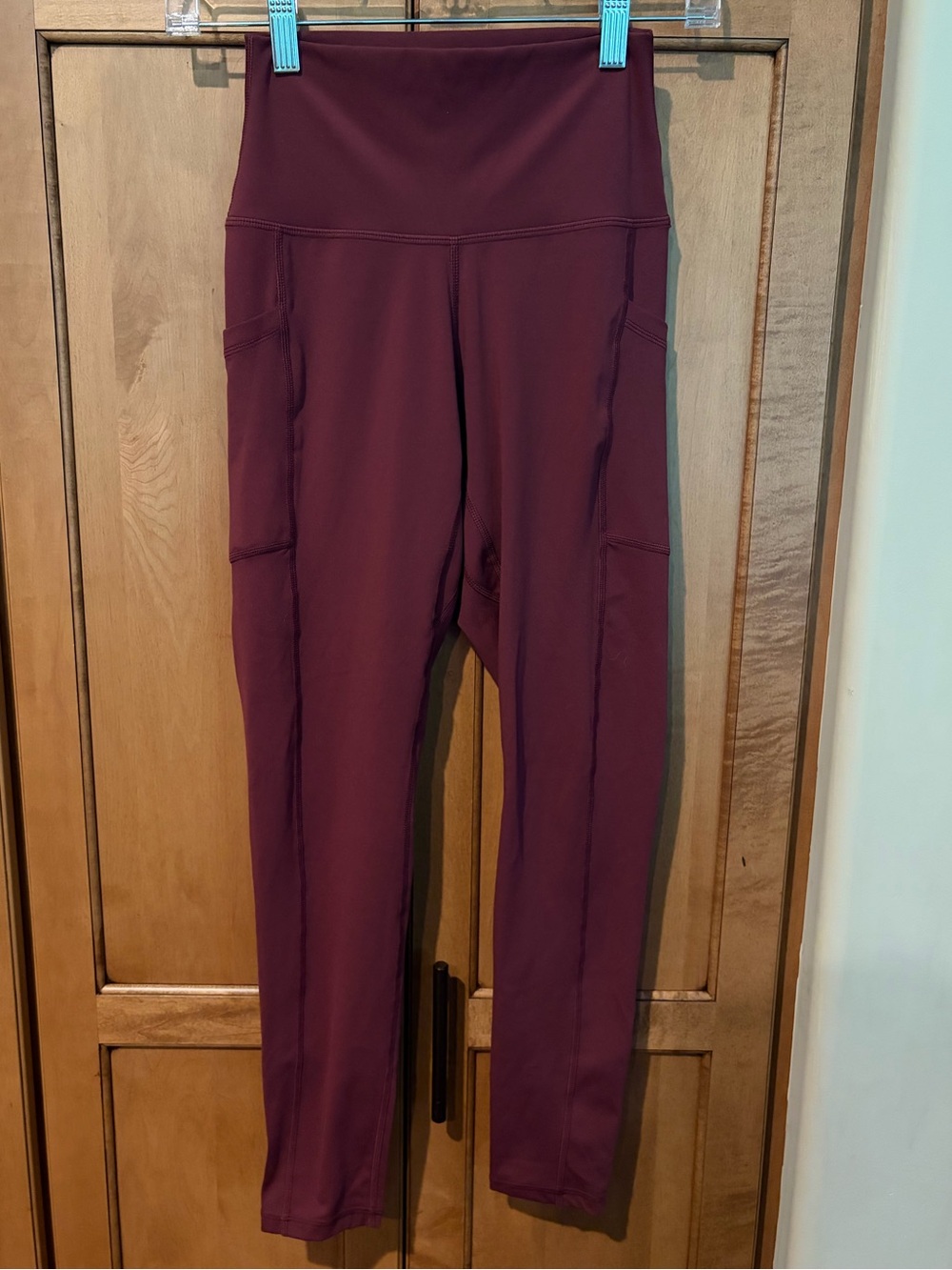 Colorful Koala Burgundy High Waisted Leggings Womens Size Extra Small XS